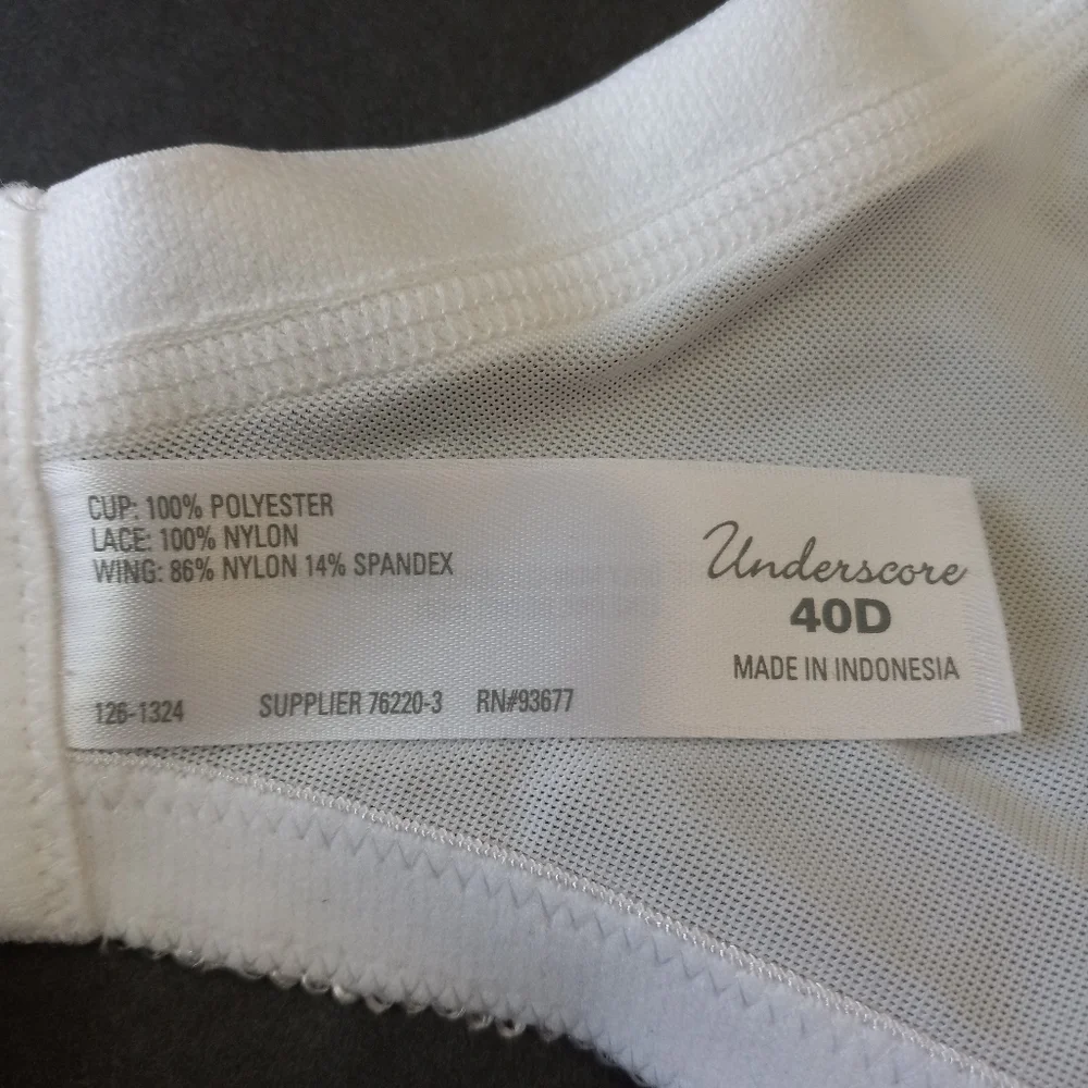 Underscore Unlined Underwire Lace Trim Bra